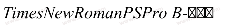 TimesNewRomanPSPro B字体转换